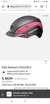 Reithelm ĶED pink/schwarzmatt Gr. L KED