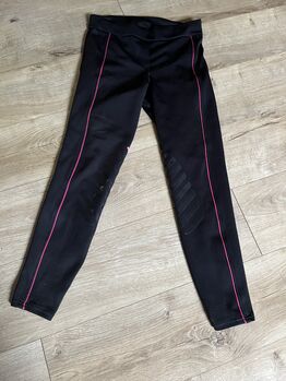 Reitlegging schwarz, rote Ziernaht, Kniebesatz, Gr. 40 Pfiff