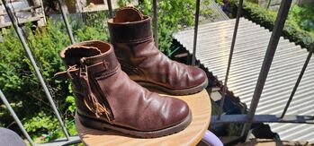 Reitstifelleten Leder aus der Camargue, Grösse 37, braun, unbekannt, keine Inschrift, eventuell Handarbeit lokal Stifeletten, Thomas, Jodhpur Boots, Konstanz