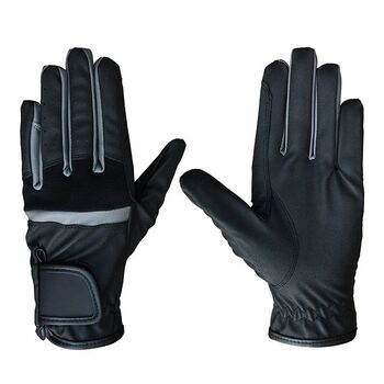 Reithandschuh "Passage" Gr. XL Farbe: Schwarz-Grau Nagelneu, Una (Horse-design), Riding Gloves, Rot am See