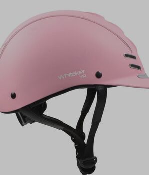 Pink riding hat John Whitaker 