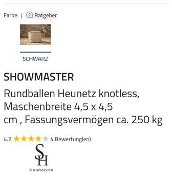 Rundballennetz, Showmaster, Beuck, Hay Nets, Bags & Rags, Denkendorf