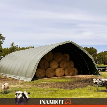 Rundbogenhalle 9,76 x 10 m ideal zur Lagerung von Heu, Stroh, Futtermitteln, Getreide, Dünger, Masch