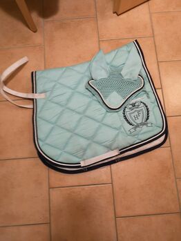 Schabracke Horse friends mint vs mit Fliegenohren gamaschen und Streichkappen in Cob, Horse Friends , Melanie Stengelin , Dressage Pads, Tuttlingen 