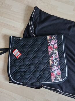Set Schabracke & Abschwitzdecke mit Blumenmuster | Dressur Loesdau HF Fashion