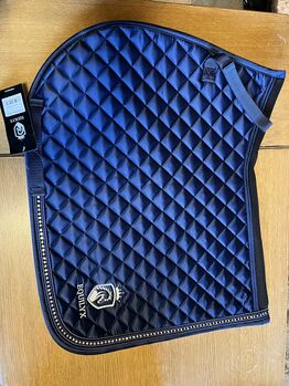 Schabracke von Equilyx Satin-Schabracke, Equilyx Satinschabracke Navy, Daniela Gruber, Dressage Pads, Brombachtal