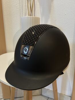 Samshield Reithelm M schwarz Swarovski, Glitzer, neuwertig, Samshield, Friederike , Kaski, Rotthalmünster 
