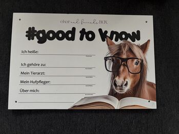 süßes Boxenschild Ekor