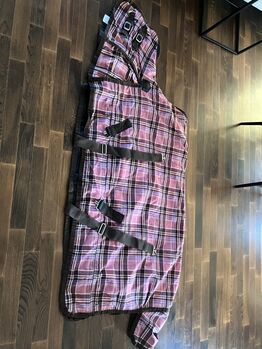 Schöne Winterdecke rosa-braun-kariert Größe 115 cm, Horse Blanket, Antje, Pferdedecken, Neustetten 