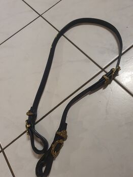 Semizaum, zusätzlicher Nackenriemen schwarz/ gold, Kiki, Bridles & Headstalls, Burgwedel