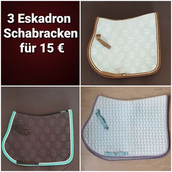 Set 3 Eskadron Schabracken VS Iceblue Teak Jade Cotton Brillant, Eskadron, Frau Schmidt, Czapraki, Oberschleißheim