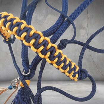 SET Knotenhalfter mit weichem Halsring handgefertigt Warmblut