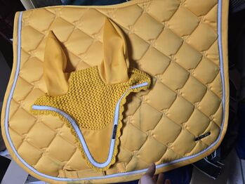 Set Lamicell Gelb Wb Vs Fliegenhaube Schabracke, Lamicell, Isi, Dressage Pads, Quedlinburg