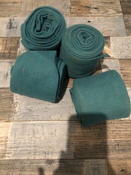 Set in Türkis: Knotenhalfter (WB), 8m Bodenarbeitsseil & Fleece-Bandagen
