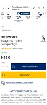 Showmaster Halfter m Plüsch, XFull Showmaster 