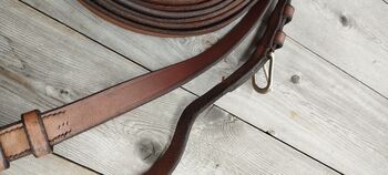 Einspänner Fahrleine mit Steg Leder, Cob