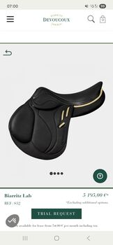 Devoucoux Biarritz Lab springzadel nieuwstaat– 17,5 inch Devoucoux Biarritz Lab