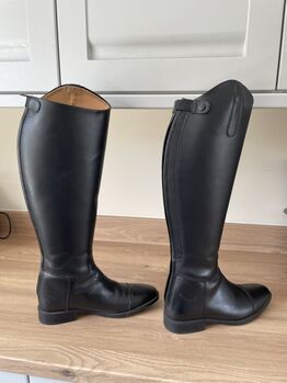 Size 8 wide black leather riding boots, Rhinegold Seville , Sian, Oficerki jeździeckie, Caerphilly