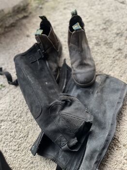 Lederchaps schwarz mit Schuh bei Bedarf 38, Susanne , Sztyblety jeździeckie, Ellmau 