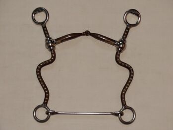 Snaffel Bit with Shanks 13,5cm lange Sweet Iron Anzüge mit Dots & Abstandhalter, Anne, Gebisse, Wahrenholz