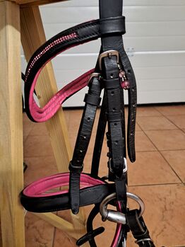 Trense shetty pink unterlegt mit Gebiss, Jara, Bridles & Headstalls, Eggermühlen