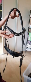 Trense schwarze Lack schwarz unterlegt, Rebekka Gros , Bridles & Headstalls, Hattenheim 