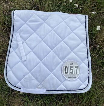 SPOOKS Dressage Pad, weiß, mit austauschbaren Klettpatches, SPOOKS, Tina, Dressage Pads, Coswig