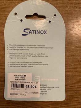Sprenger Satinox D Ring Gebiss 13,5 Sprenger Satinox D Ring Gebiss