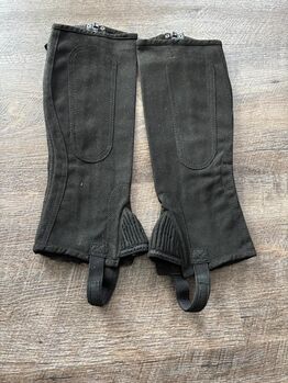 STEEDS Chaps Ecolette schwarz , neu Größe KM (Kinder M) STEEDS Ecolette