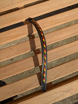 Stirnriemen schwarz-rot-gelb