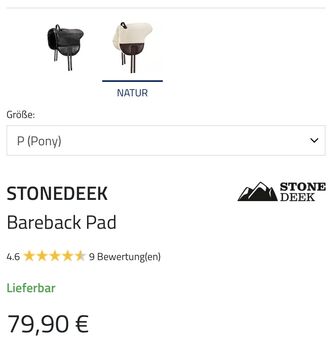 Stonedeek Bareback Pad Fellsattel neuwertig Stonedeek