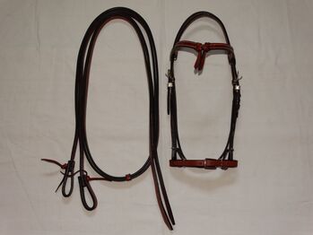 Stonedeek COB Western-Kopfstück Easy Change inkl. Zügel/Split Reins Premium Latigo NP über 100€ STONEDEEK Easy Change