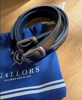 edle Sporenriemen Gallors schwarzes brushed Leder Gallors Gallors Sporenriemen brushed Leder schwarz
