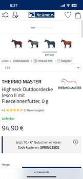 Thermo Master Jesco II 165 Fleecefutter 0g Thermo Master  Jesco II