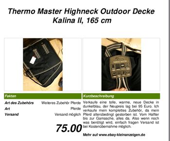 Thermomaster Kalina Highneck, 165 cm navy Thermomaster KALINA II