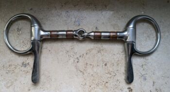 Trabergebiss / Fahrgebiss mit Kupferrollen - 12,5 cm - einfach gebrochen, Katja, Gebisse, Halle (Saale)
