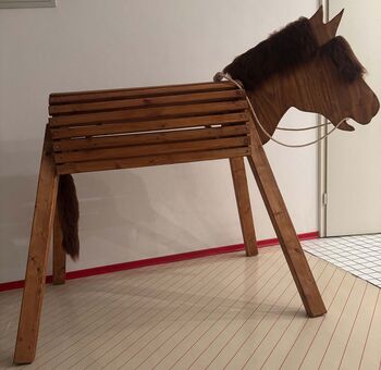 Holzpferd für Unterricht, Rosemarie Mentz, Riding Arena, Vaterstetten