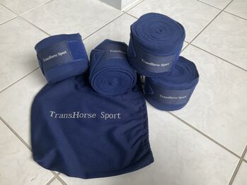 TransHorse 4 blaue Bandagen, top Zustand, Transhorse, C. Schüler, Horse Bandages & Wraps, Hünxe