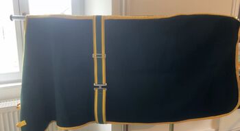Turnier Woll-Abschwitz-/Paradedecke, dunkelgrün, 135 cm, m. Elastikgurte, Woll-Abschwitz/Paradedecke, Gaby Lais, Pferdedecken, Malsburg-Marzell