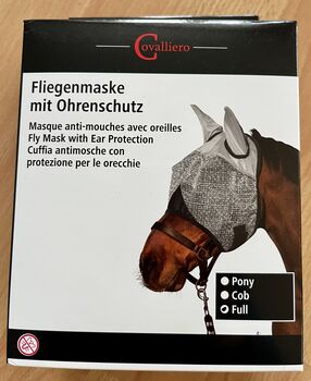 Zwei Fliegenmasken mit Ohren Gr. Full -NEU-