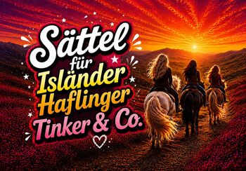 ABVERKAUF! Sättel für Isländer Haflinger Tinker Welsh Cob Fjord, breite Ponys und Freizeitpferde, Ariane Hirschner (MEIN LIEBSTER SATTEL), Horses For Sale, Pressig