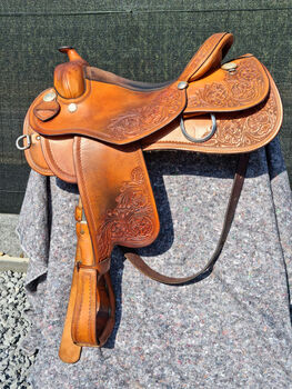 Beautiful Rocking R western saddle - 16 inch seat, Rocking R, SareV, Western Saddle, Peer