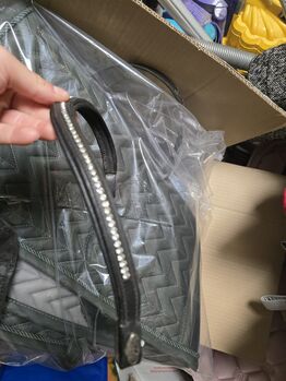 Stirnriemen Glitzer Glitzersteine VB COB Schwarz Calevo