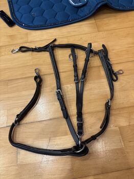 Vorderzeug ,  Pony , Leder , Schwarz, Chantal Hartnagel, Hilfszügel, Feuchtwangen 