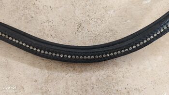 WB Stirnriemen Leder schwarz mit Glitzer Claridge House Mix & Match Pro