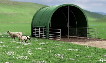 Weideunterstand 4x4 m Premium – 900 g/m² PVC | Unterstand für Pferde, Schafe, Ziegen