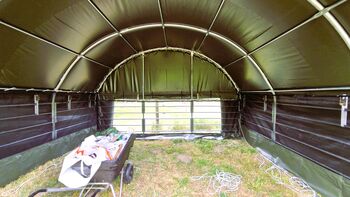 Weidezelt 6x6 m GSCT2020 Premium – 900 g/m² PVC | Robuster Unterstand für Pferde, Schafe, Ziegen