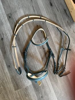 Wembley Trense blau Full/WB/Warmblut, Wembley , Tanja Hochhaus , Bridles & Headstalls, Schwarzenberg