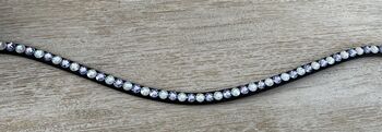 Stirnriemen "Lavendel" mit original Swarovski, DIY, Jule, Browbands, Münchenbernsdorf