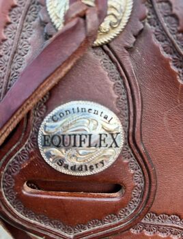 Western Equiflex Continental Saddle 16/66 Brown Continental Saddle Company Equiflex